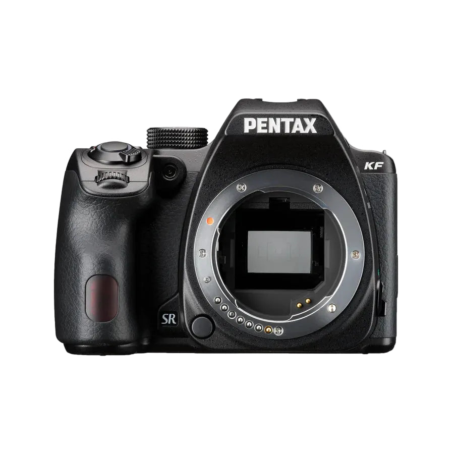 Pentax KF camera body on a white background