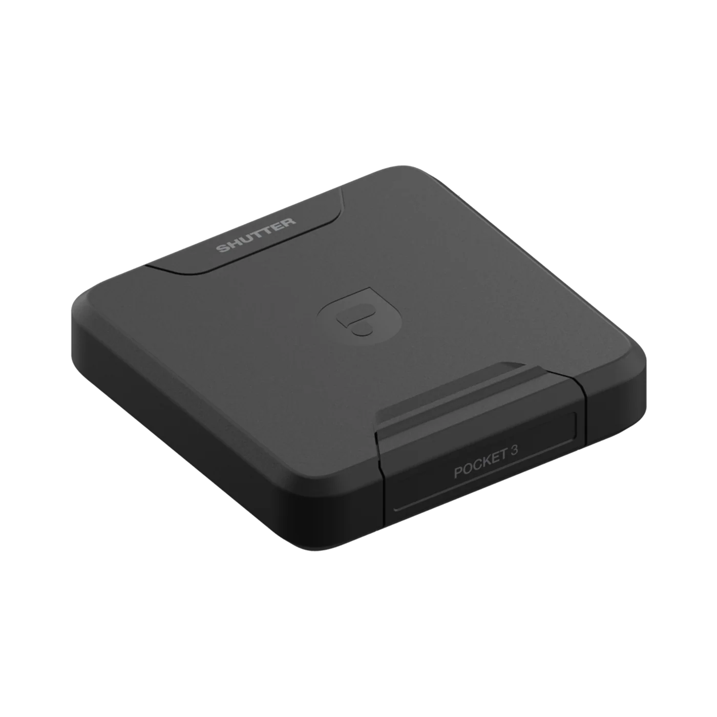 Black electronic device labeled 'Pocket 3' on a white background