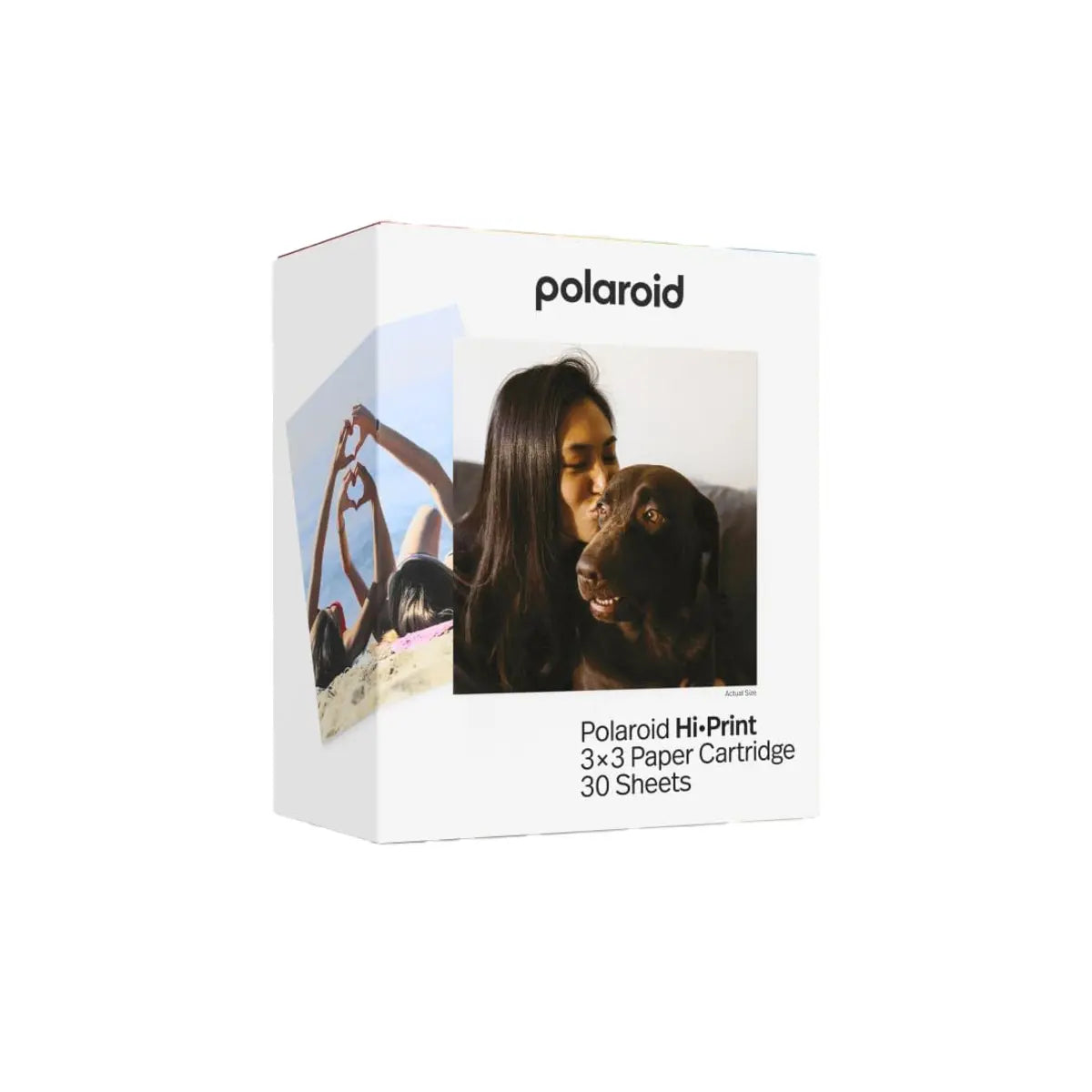 Polaroid Hi-Print 3x3 paper cartridge packaging on a white background