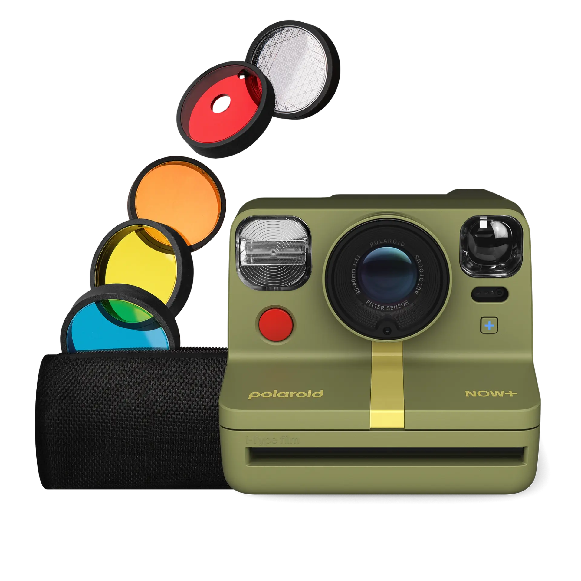 Polaroid Now+ Generation 2 i-Type Instant Camera + 5 Lens Filters - Forest Green