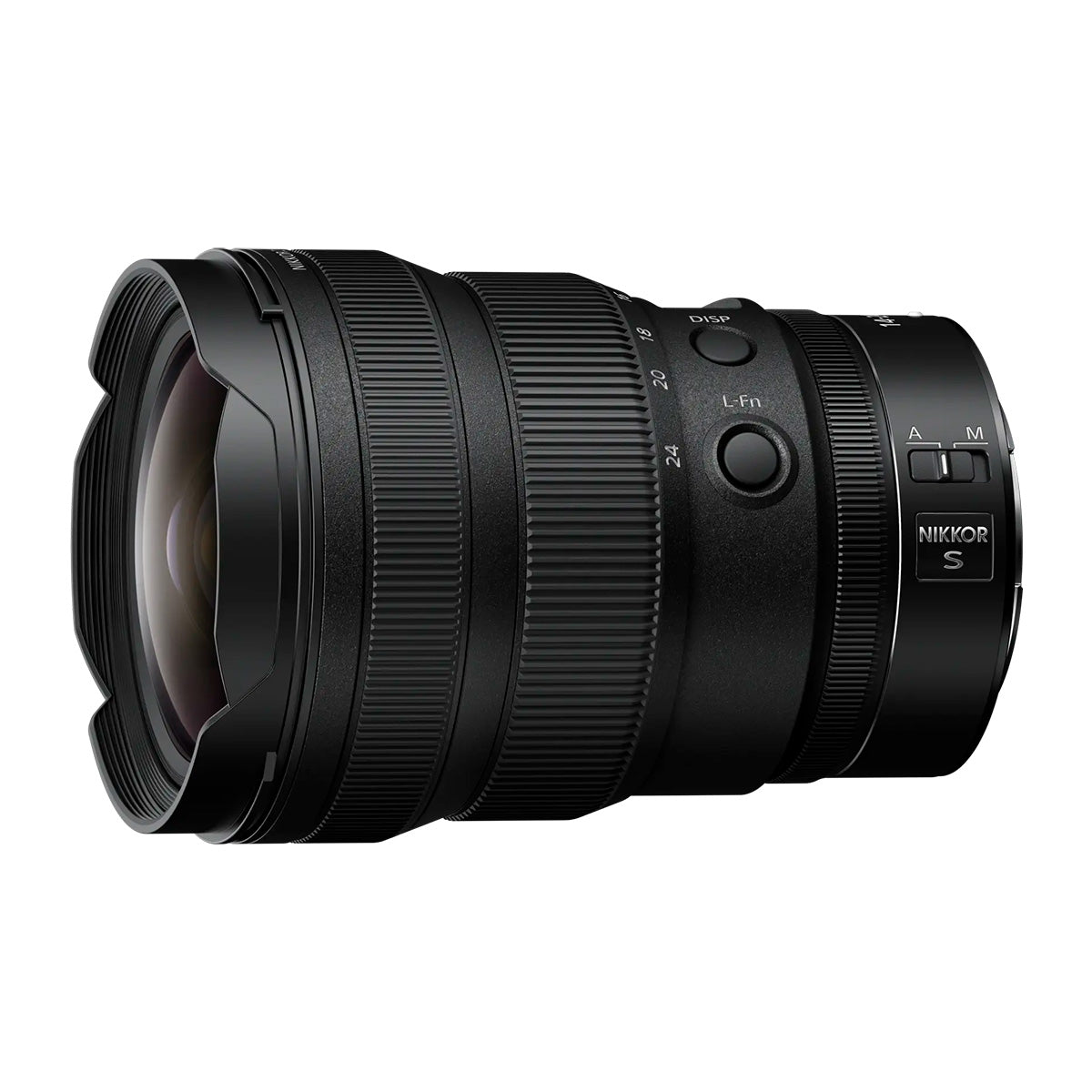 Refurbished NIKKOR Z 14-24mm f/2.8 S side angle