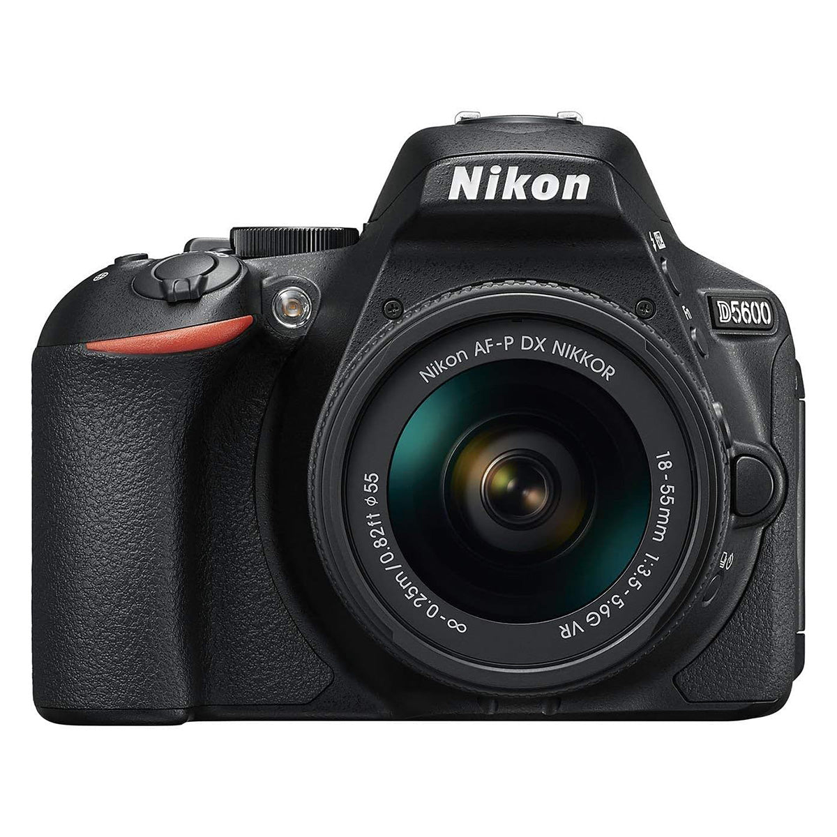 Refurbished Nikon D5600 + Nikkor AF-P 18-55mm VR front angle