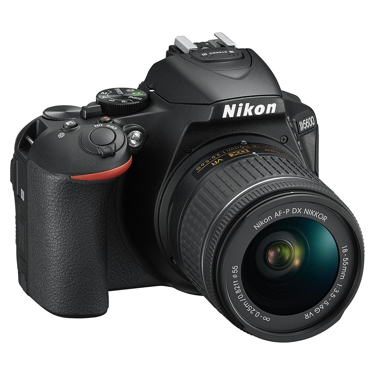 Refurbished Nikon D5600 + Nikkor AF-P 18-55mm VR front angle from side 2