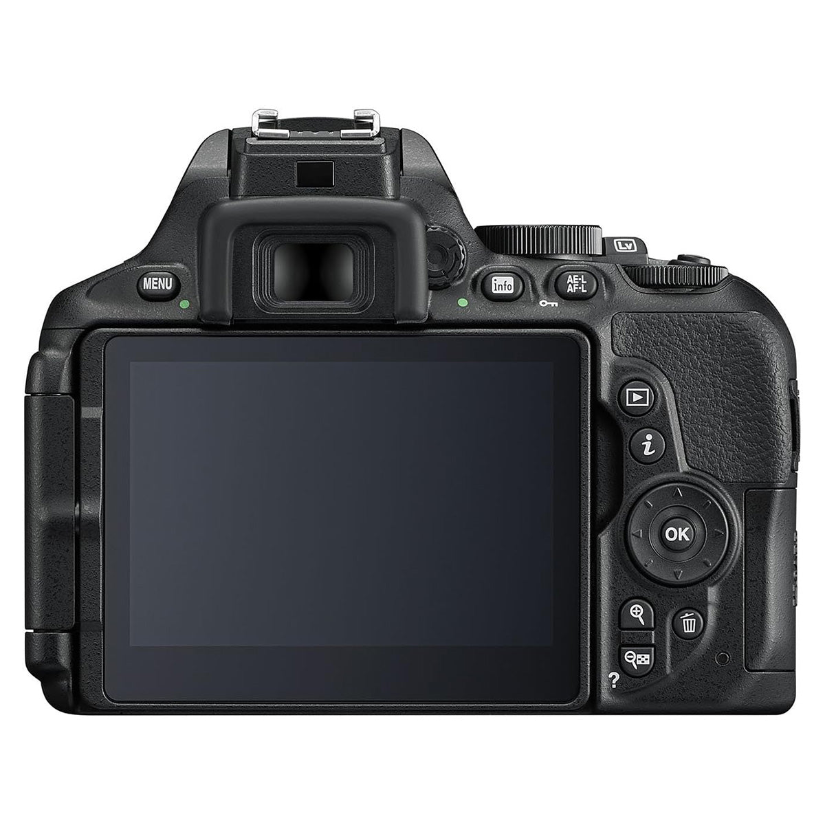 Refurbished Nikon D5600 + Nikkor AF-P 18-55mm VR back angle