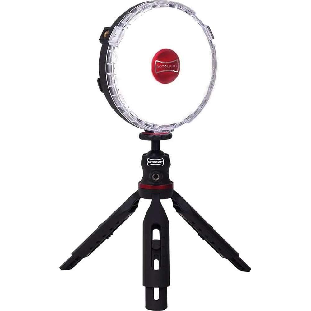 Tennis ball launcher with a red ball on a white background