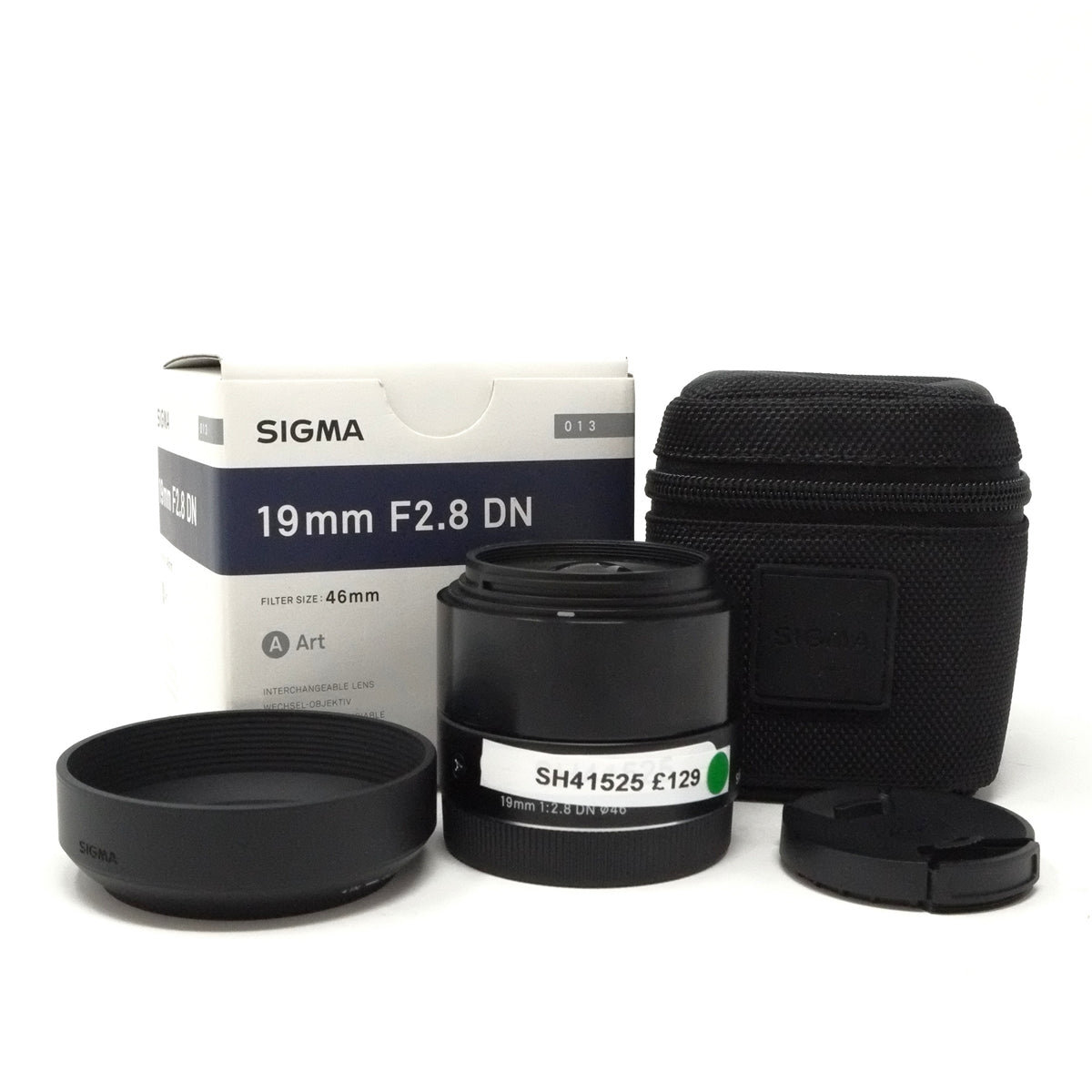 Used Sigma 19mm F2.8 DN Art lens - Sony E mount (Boxed, SH41525)