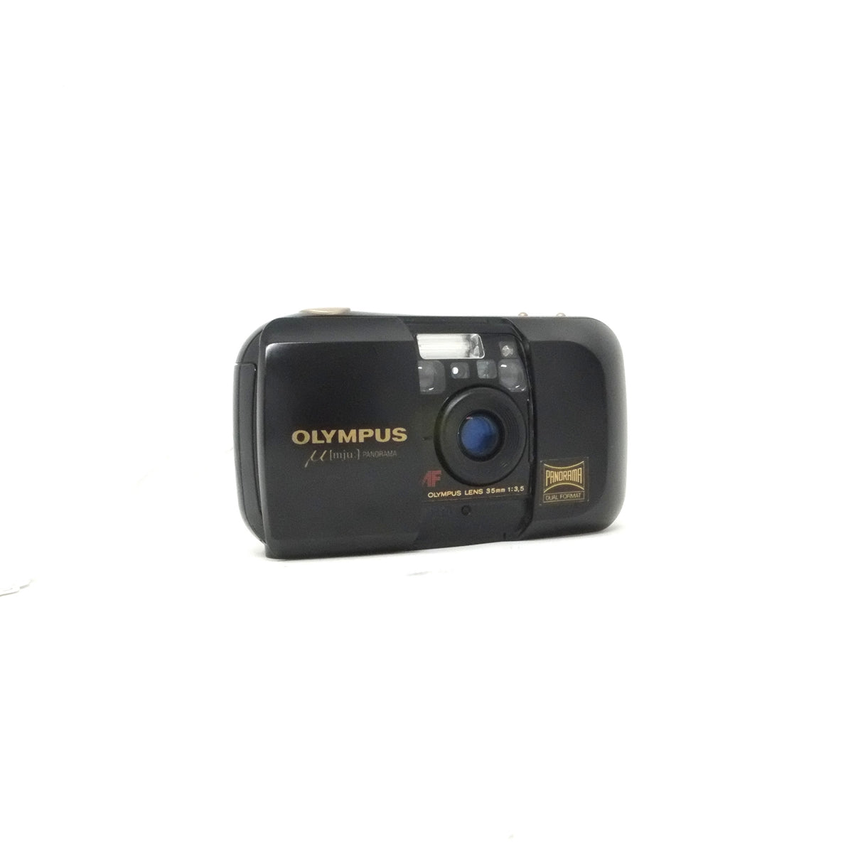 Used Olympus MJU Panorama classic film compact camera plus case.(SH41642)