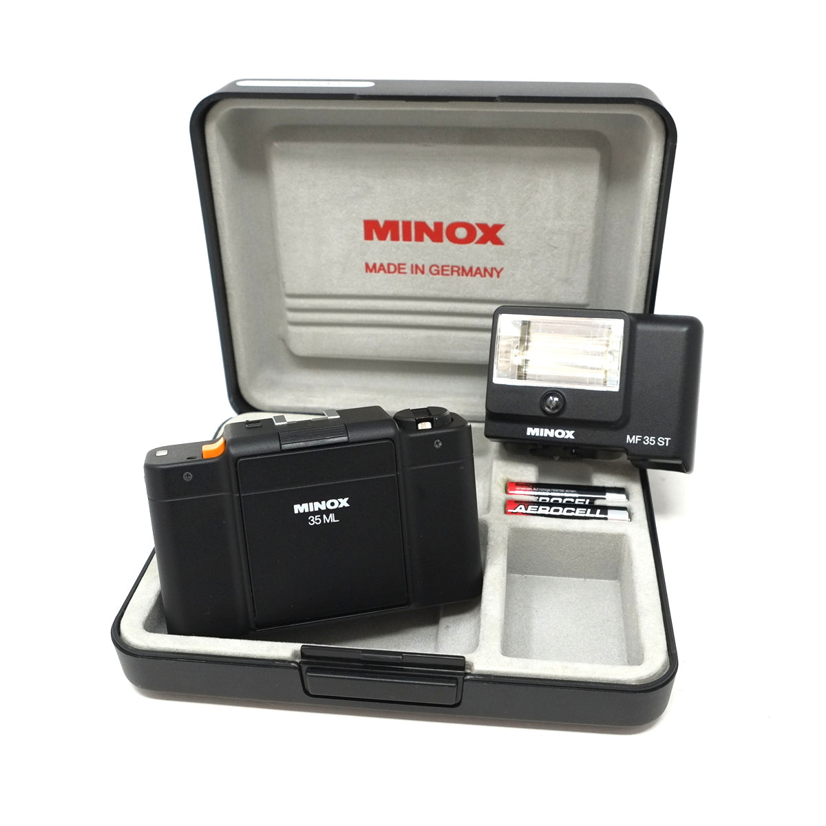 Used Minox 35ML compact film camera + MF35ST flash(case SH41648)