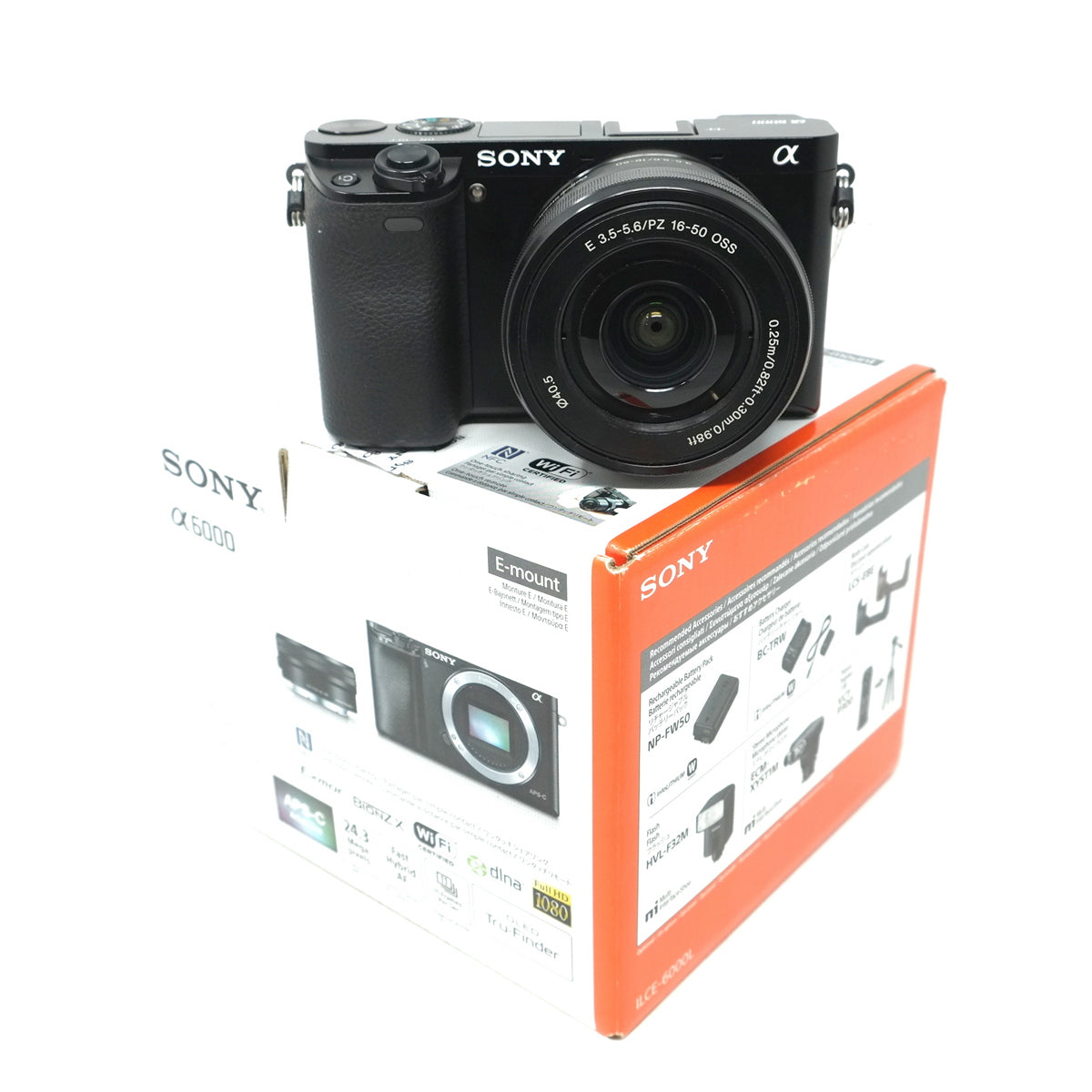 Used Sony A6000 Mirrorless Camera + 16-50mm PZ Lens, Act 3248 - Boxed - (SH41903)