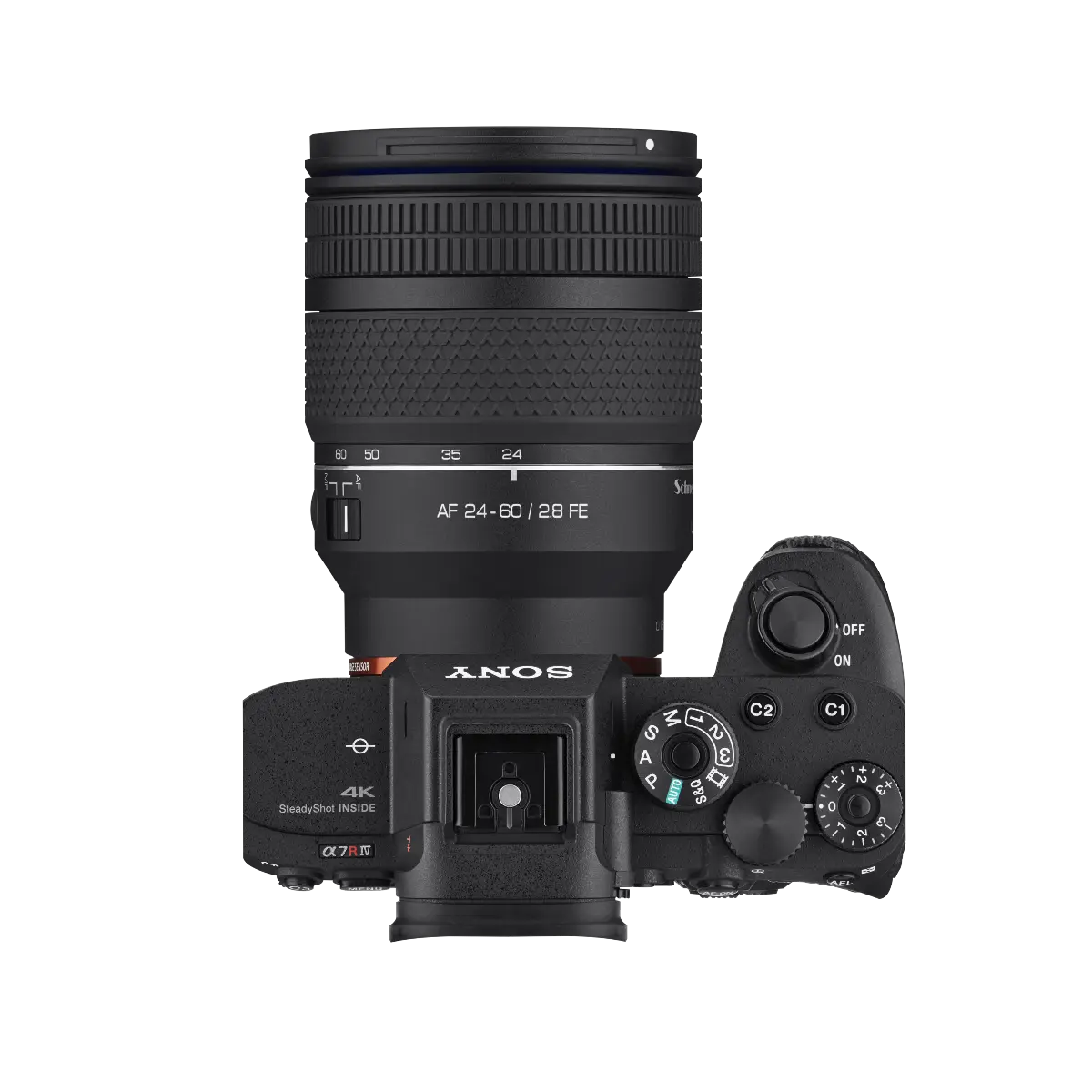 Sony camera with lens on a white background