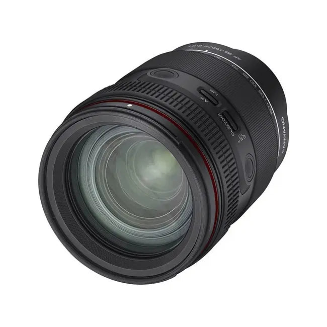 Camera lens on a white background