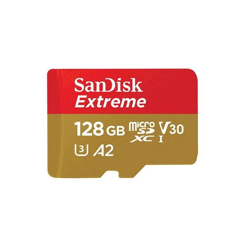 SanDisk Extreme 128GB microSDXC Memory Card – 160MB/s front angle