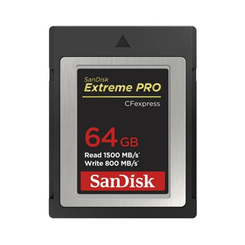 SanDisk Extreme PRO 64GB CFexpress Card Type B front angle