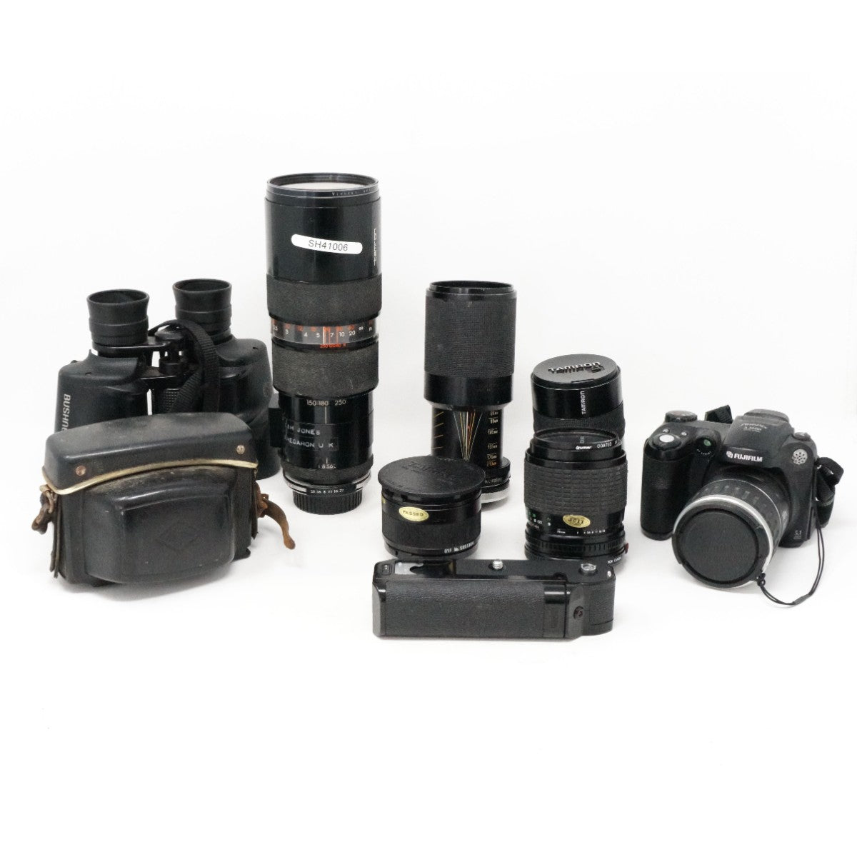 Selection of cameras, lenses and binoculars spares or repair