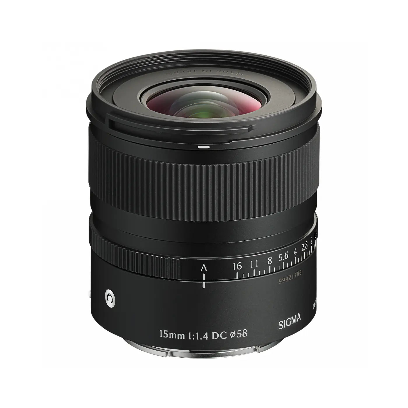 Sigma camera lens on a white background