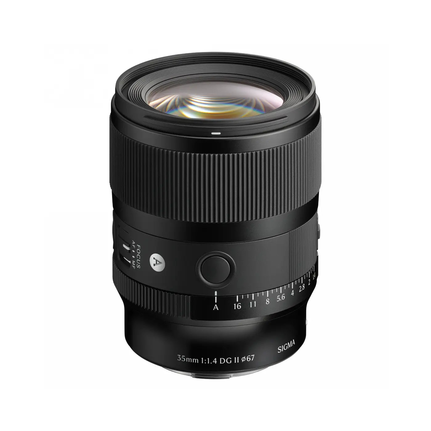 Sigma camera lens on a white background