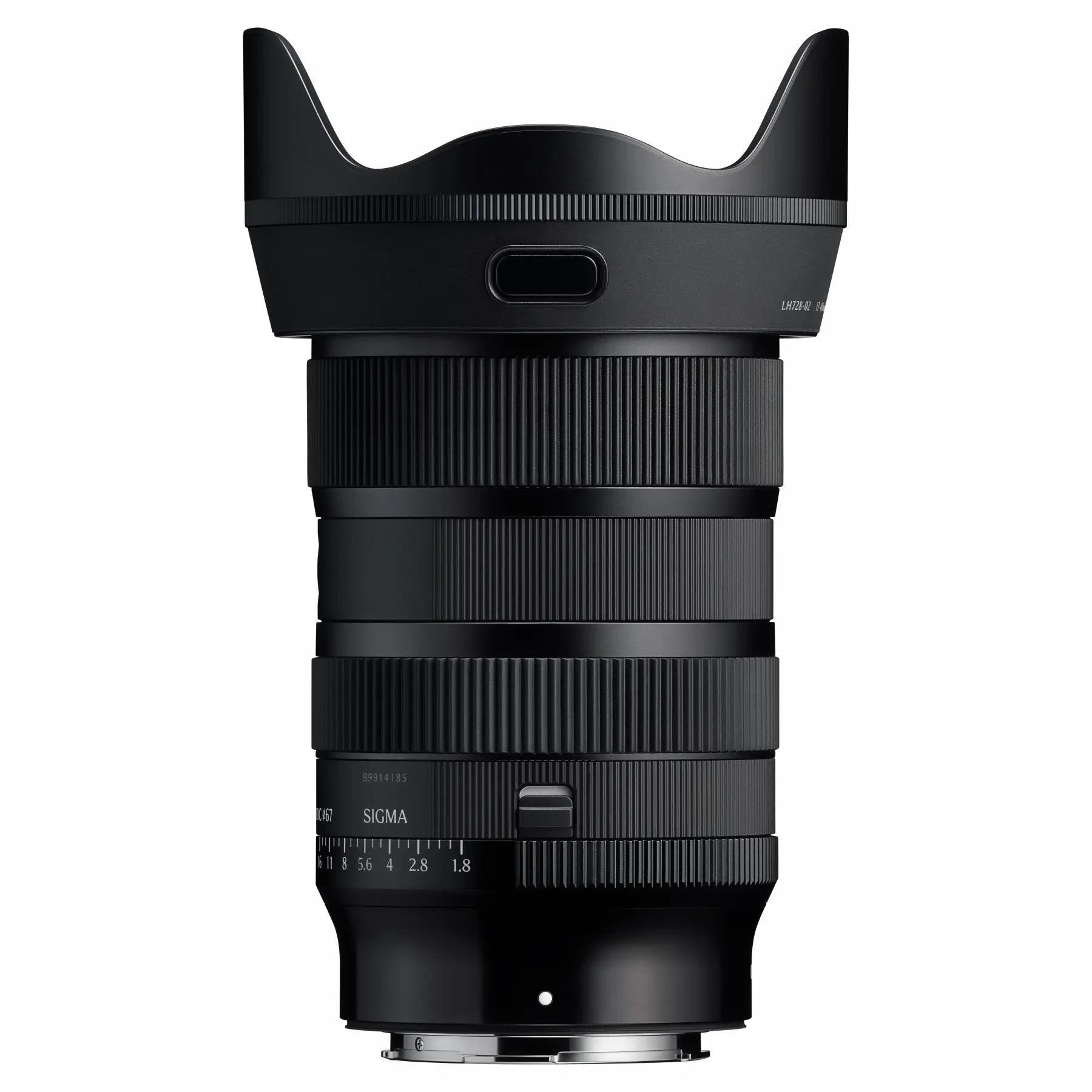 Sigma AF 17-40mm f1.8 DC | Art Lens - L Mount bottom angle with lens hood