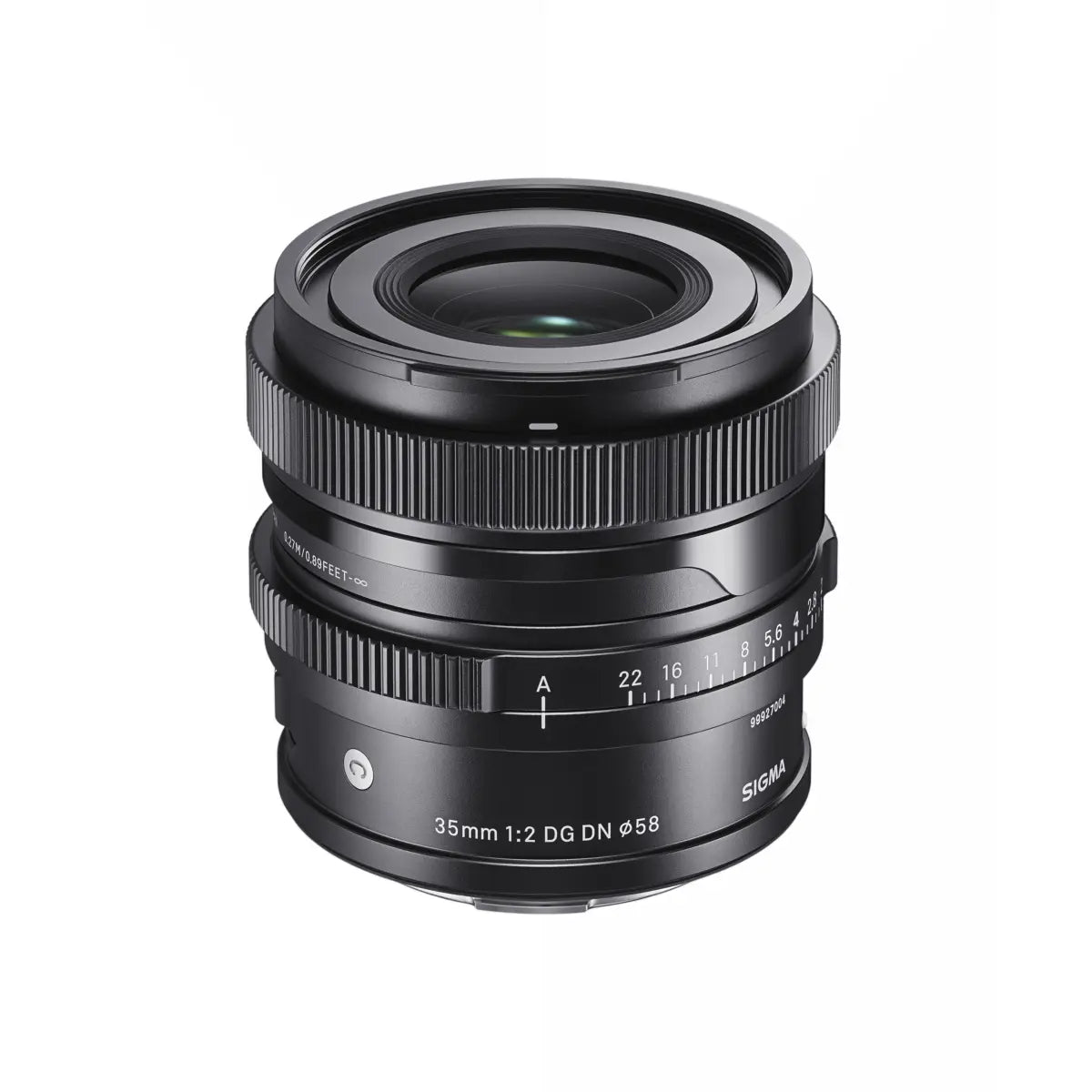 Sigma AF 35mm F/2 DG I Contemporary Lens - Sony E Fit top front