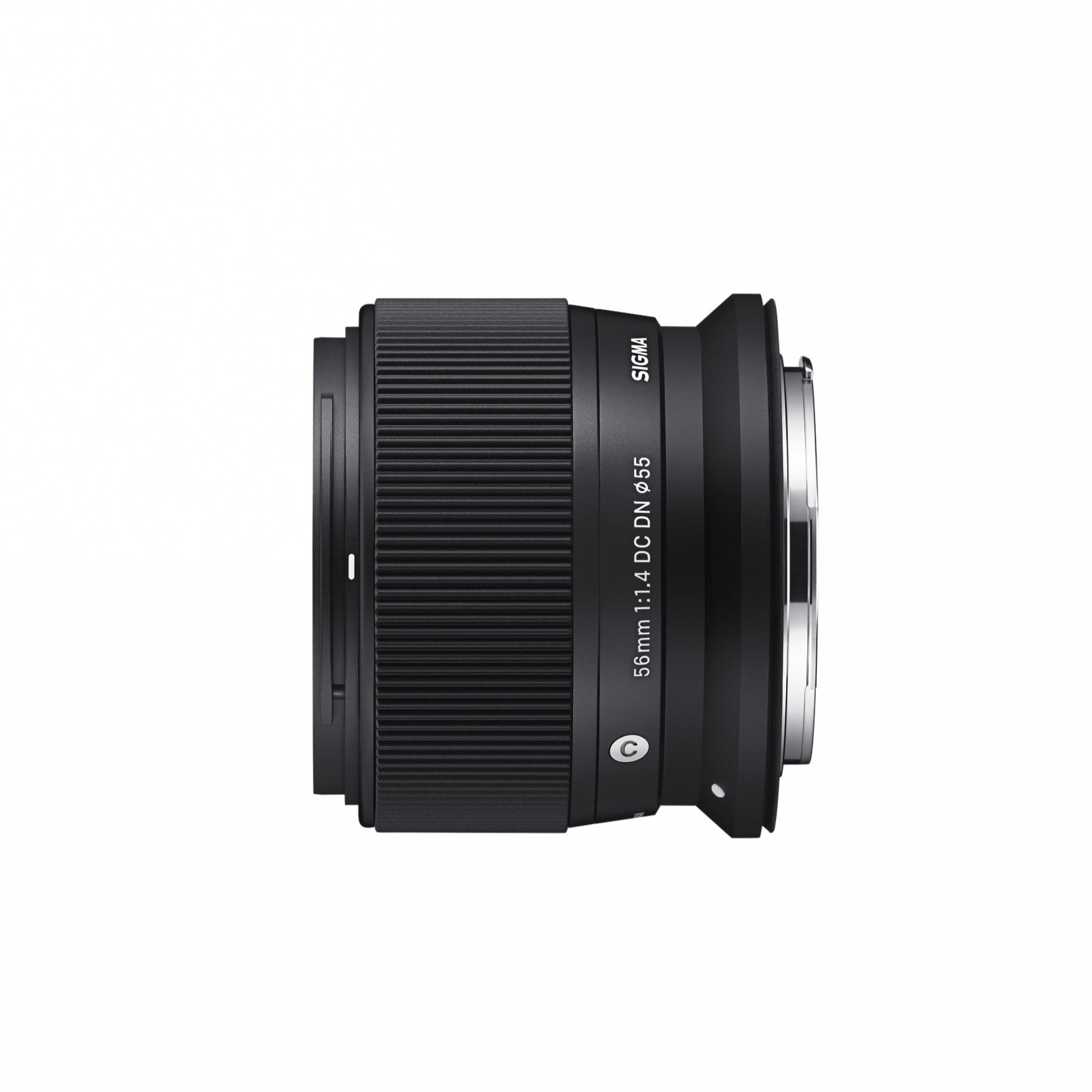 Camera lens with 'Sigma' branding on a white background