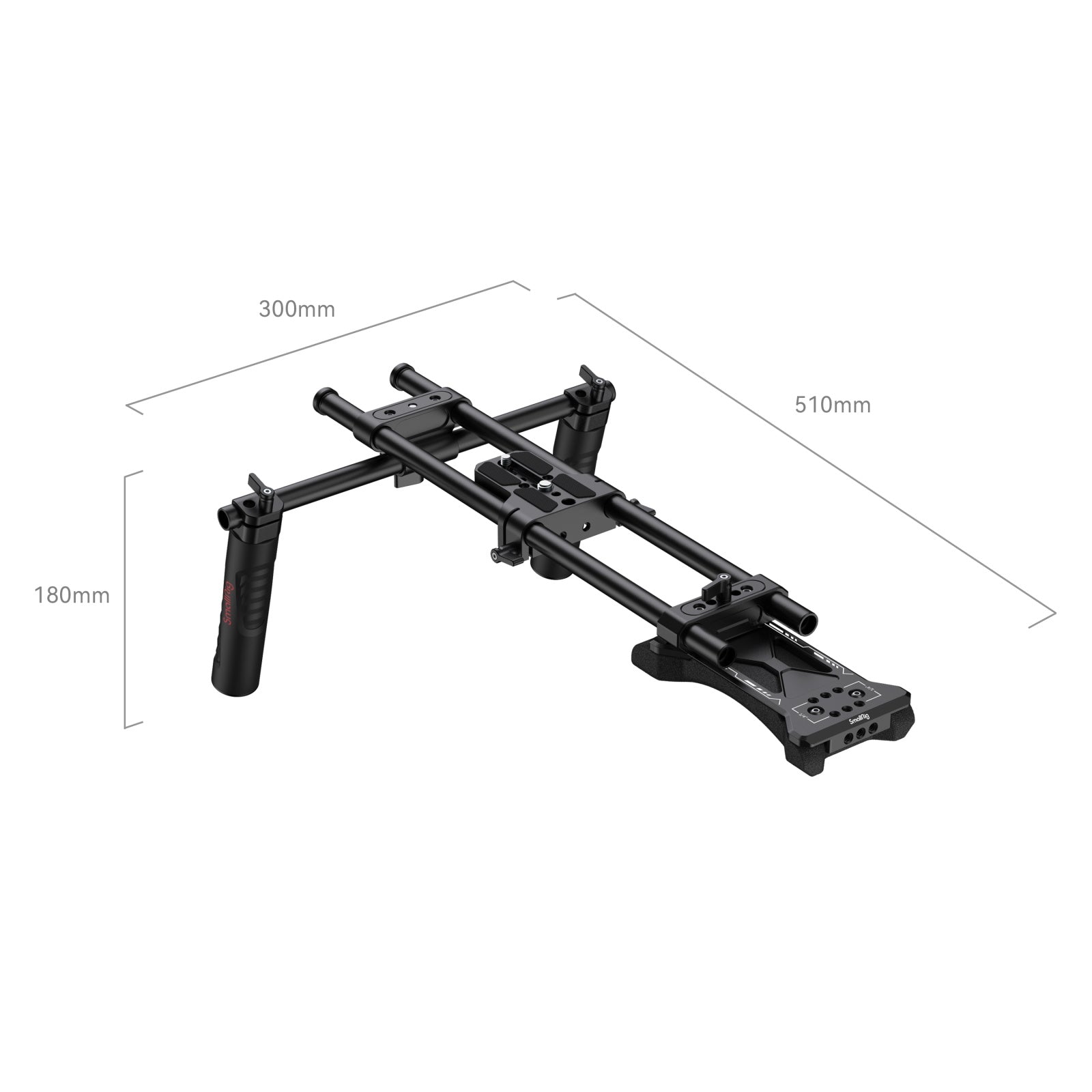 SmallRig Basic Shoulder Rig Kit 2896C product photo with dimensions