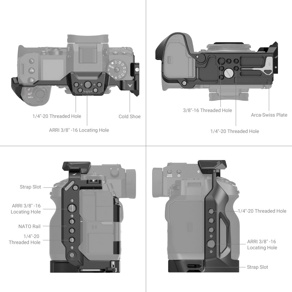 SmallRig Cage for FUJIFILM X-H2 / X-H2S 3934 product photo of features