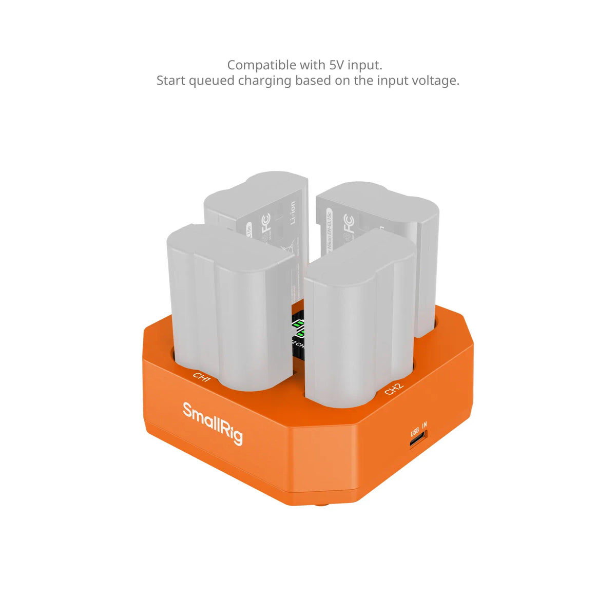 SmallRig Four-Channel Camera Battery Charger for Nikon EN-EL15c Batteries