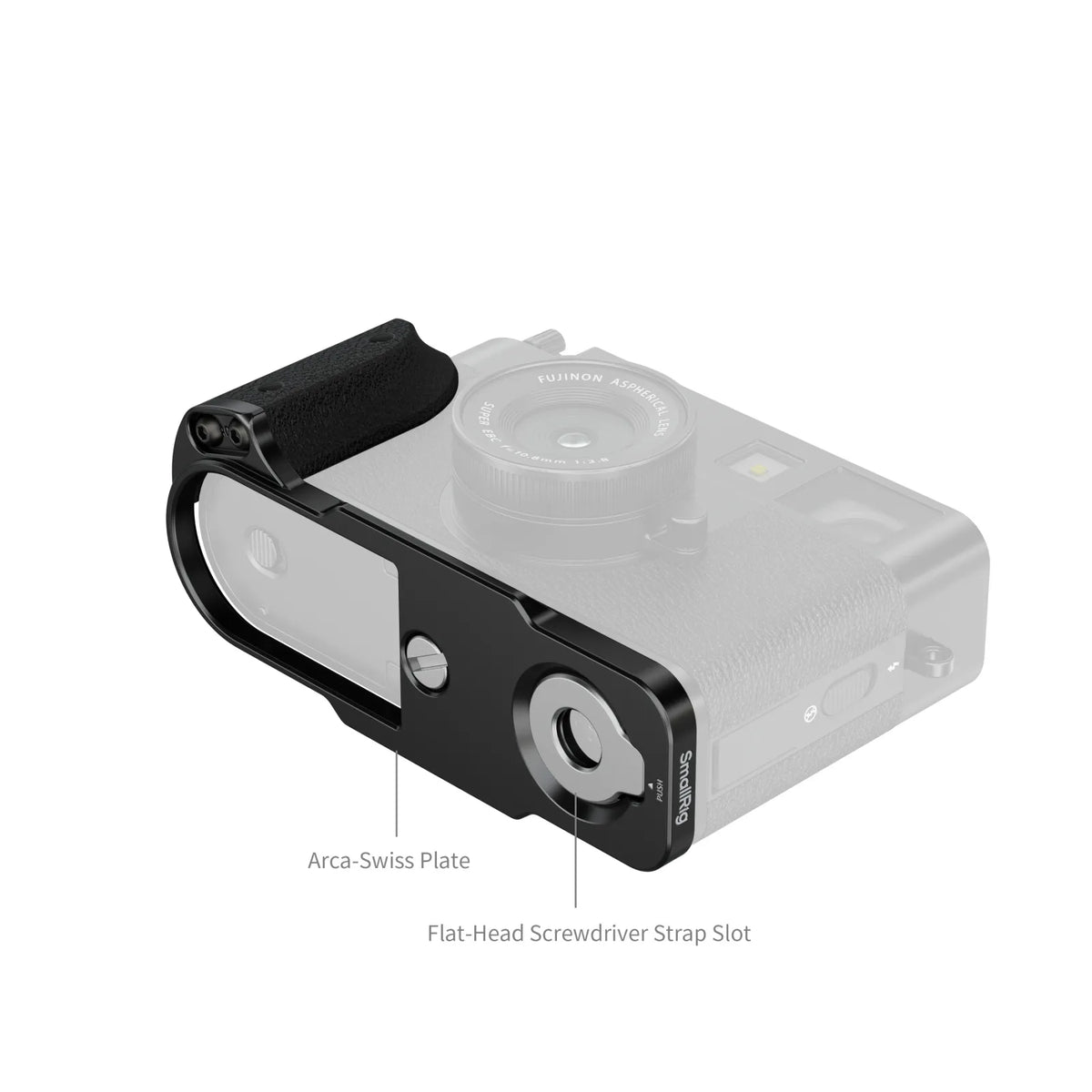 SmallRig L-Shaped Mount Plate with Silicone Handle for FUJIFILM X half (Black) 5332