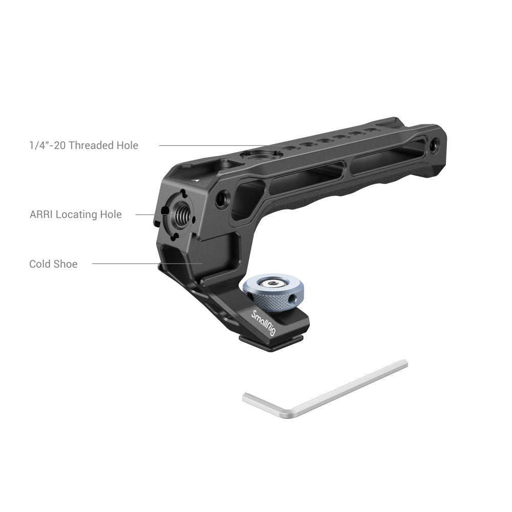 SmallRig Top Handle with Cold Shoe (Lite) 3764 product photo of dimensions with allan key