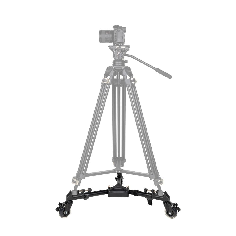 SmallRig Universal Tripod Dolly 3986 product photo of dolly with tripod attached