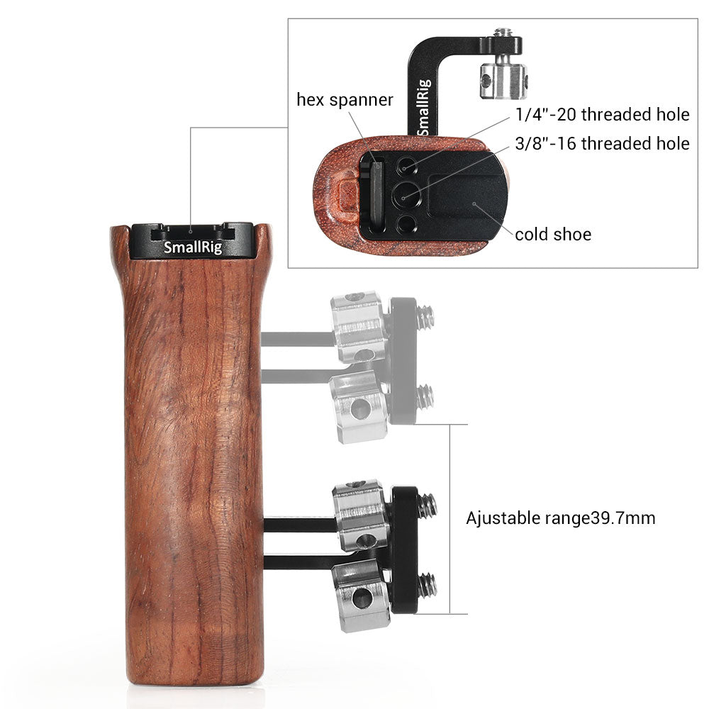 SmallRig Wooden Universal Side Handle HSN2093C product photos of manual