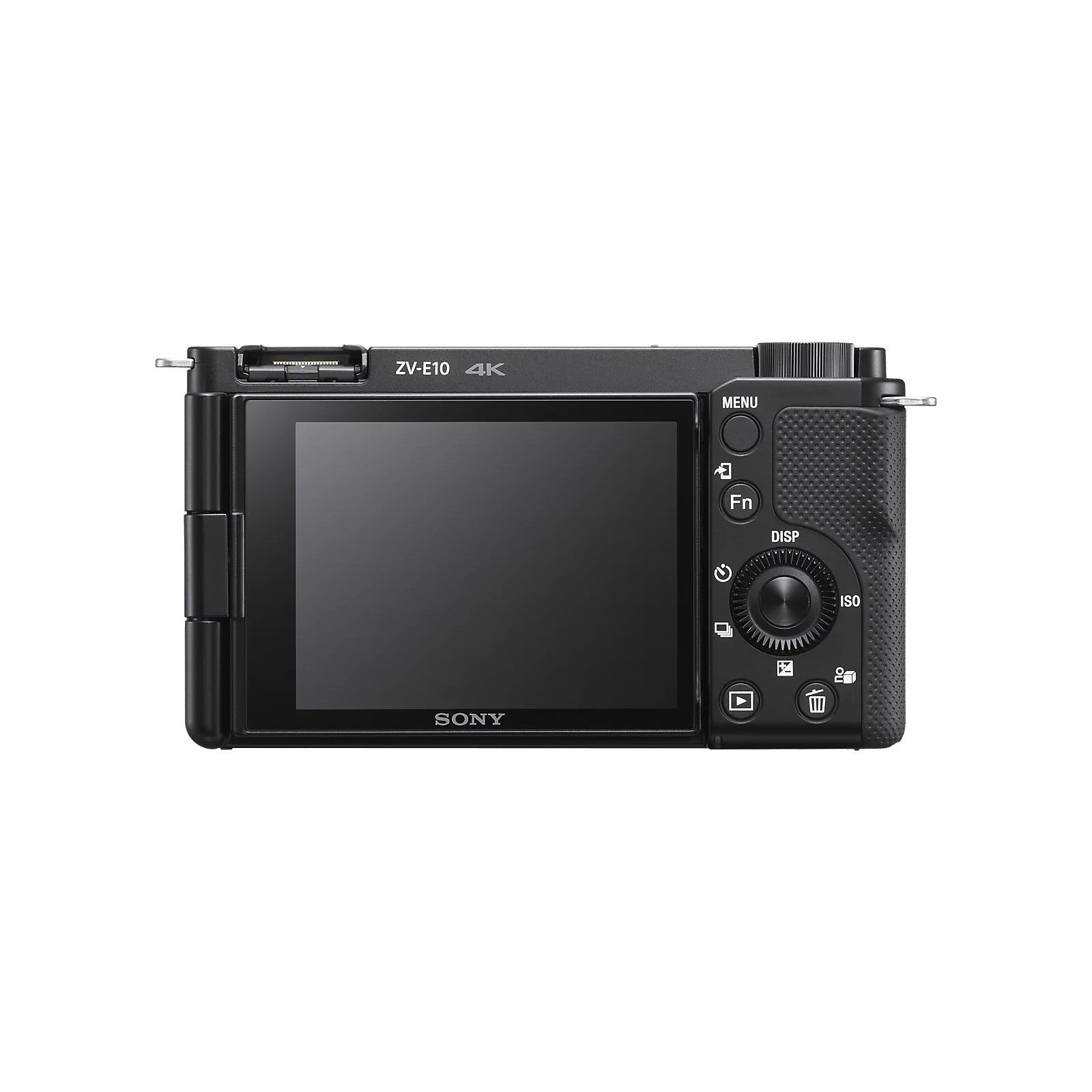 Sony Alpha ZV-E10 Mirrorless Vlogging Camera rear angle