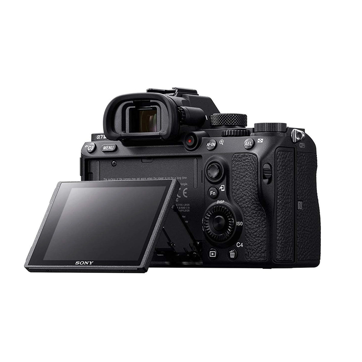 Sony Alpha a7 III Mirrorless Camera back angle with rear screen extended