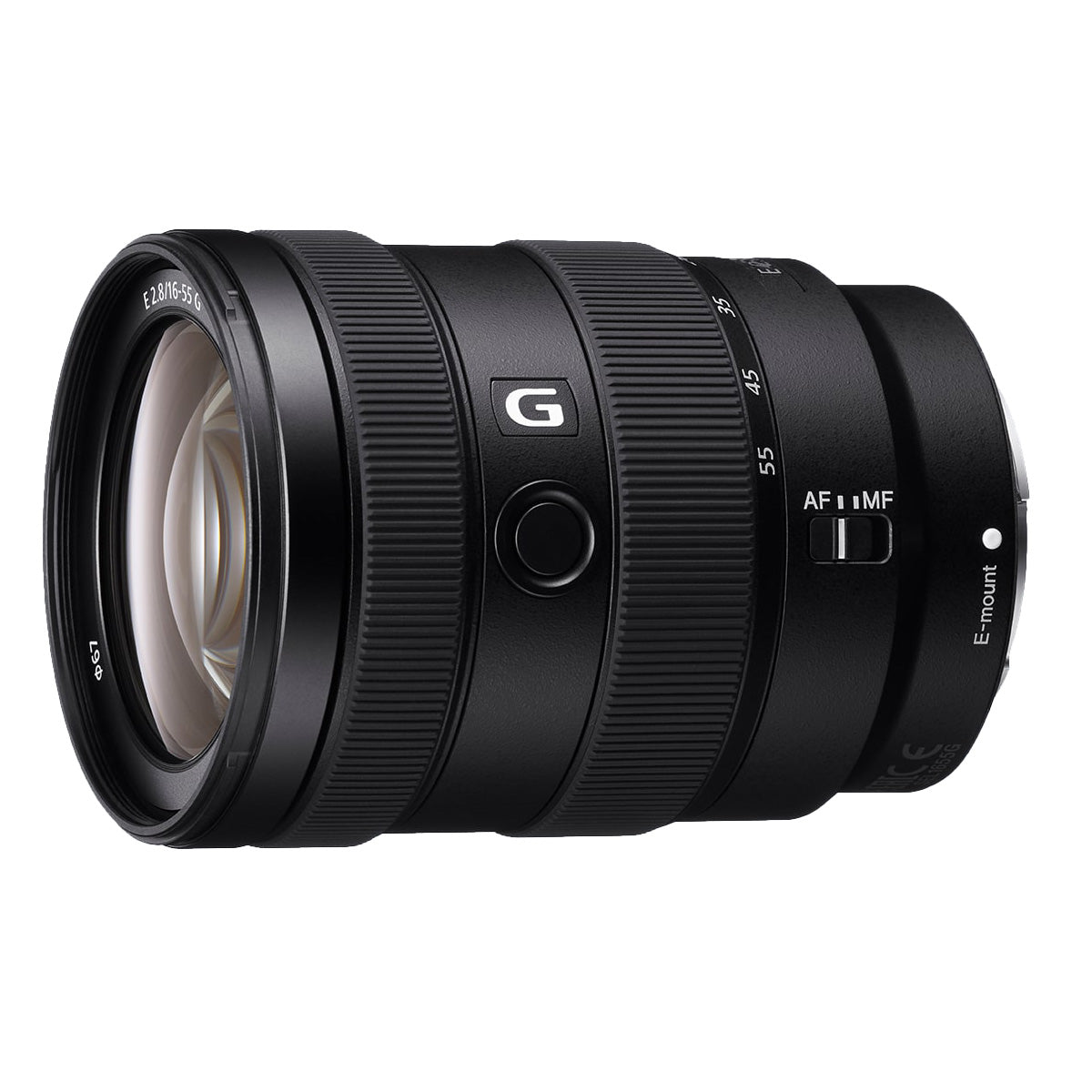 Sony E 16-55mm f2.8 G Wide Angle Portrait Lens side angle