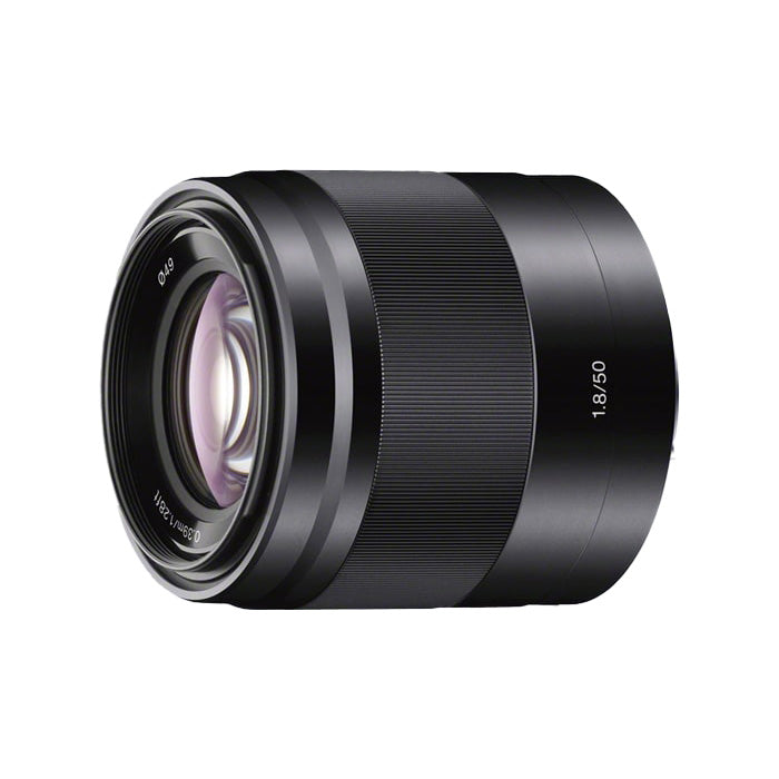 Sony E 50mm f1.8 OSS Lens side angle