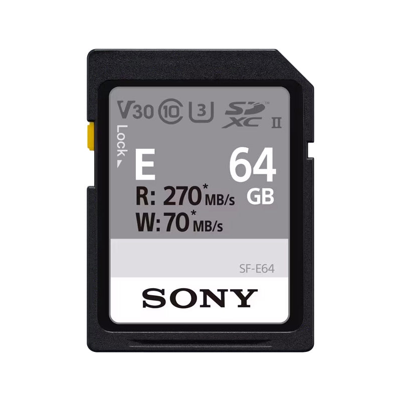 Sony E Series 64GB UHS-II 270MB/S SDXC Card front