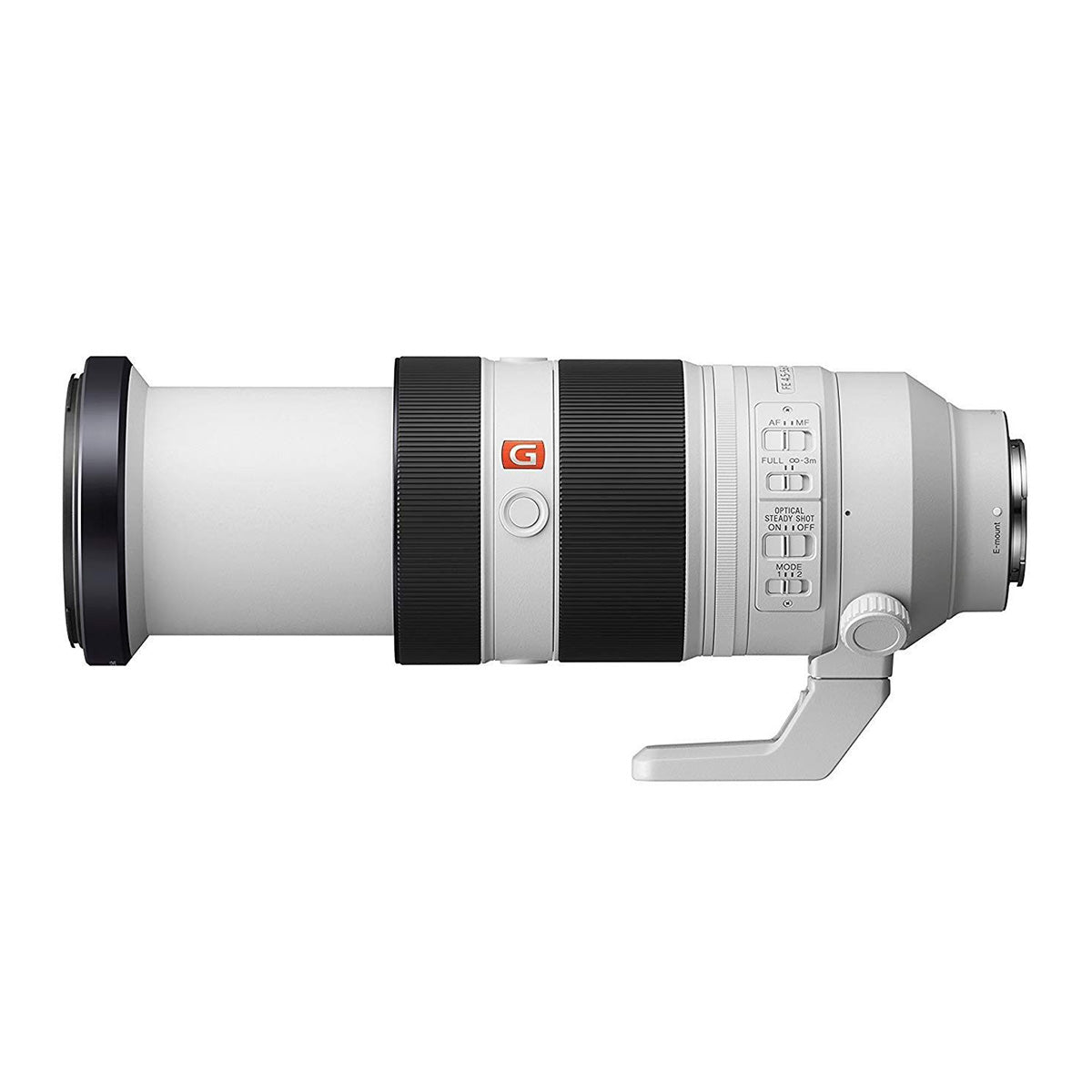 Sony FE 100-400mm F4.5-5.6 GM OSS side with lens barrel extended