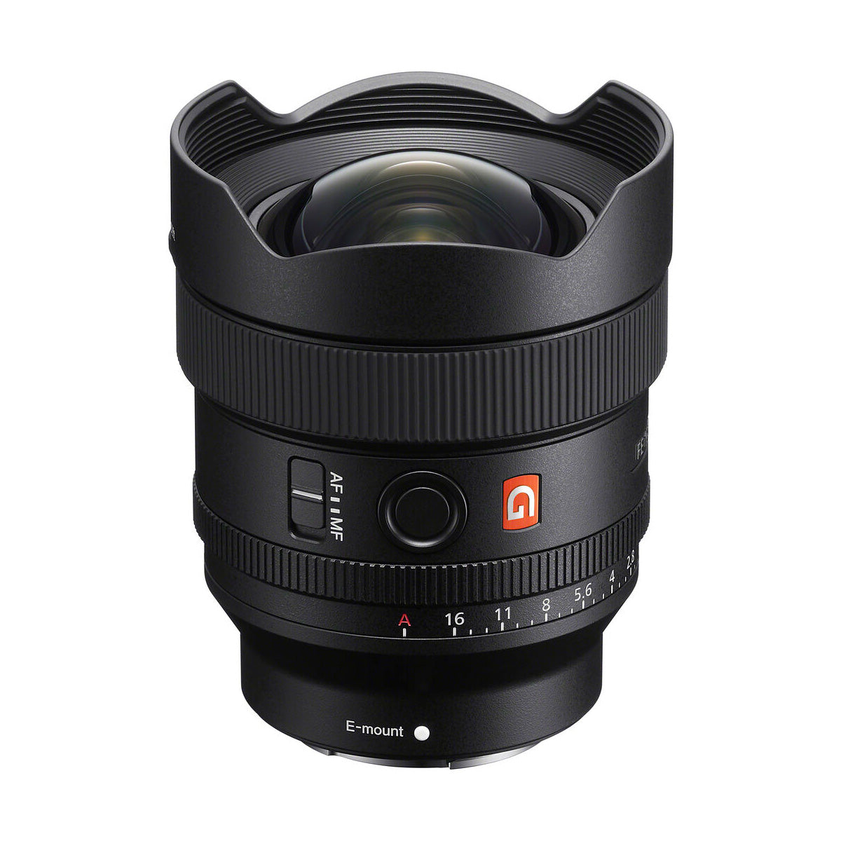 Sony FE 14mm f1.8 GM Lens top angle