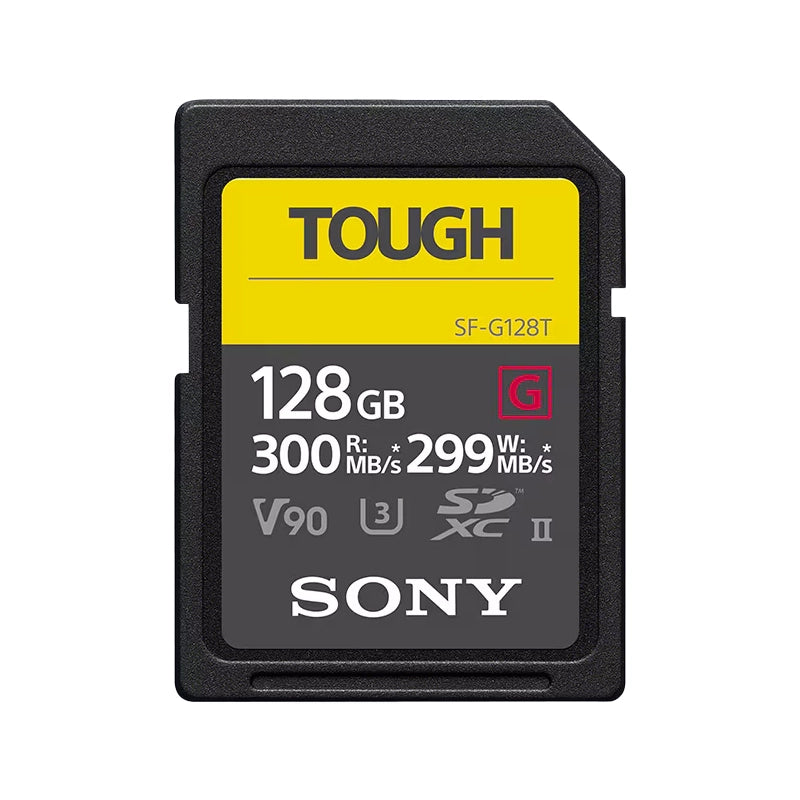 Sony 128GB SF-G Tough UHS-II SDXC Memory Card - 300MB/s UHS-II V90 8K front