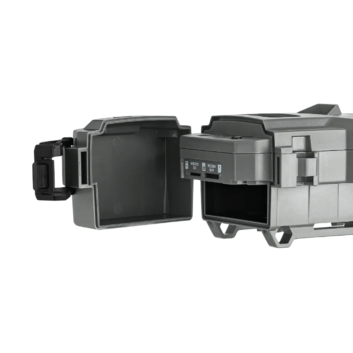 Spypoint Flex-Dark Trail Camera close up of battery ocmpartment