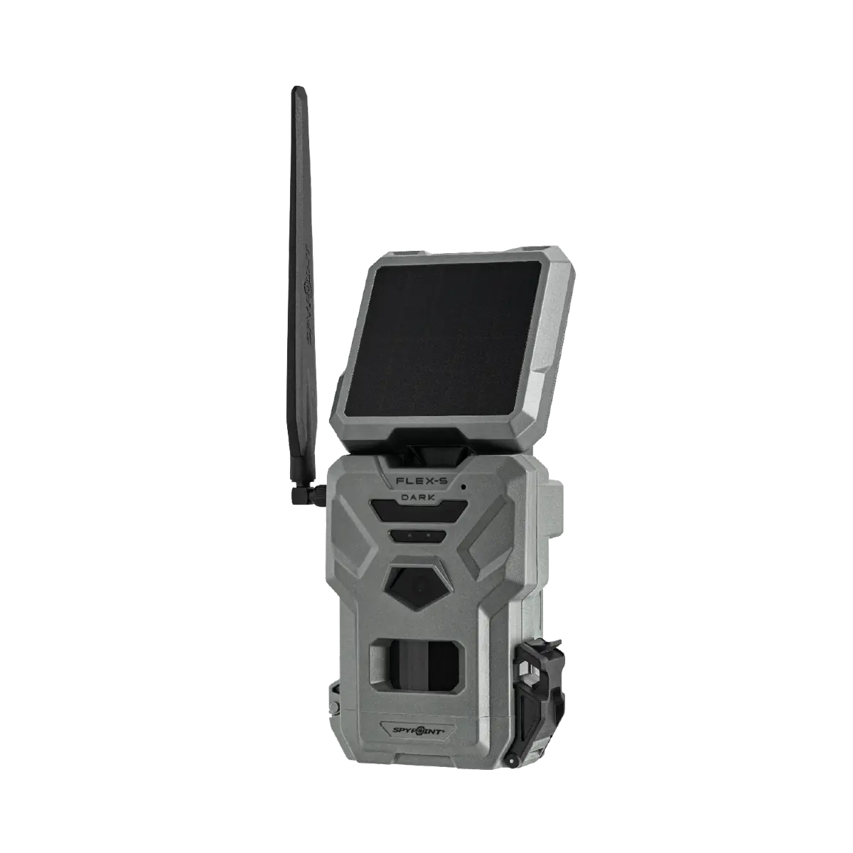Spypoint Flex-S-Dark solar trail camera front angle