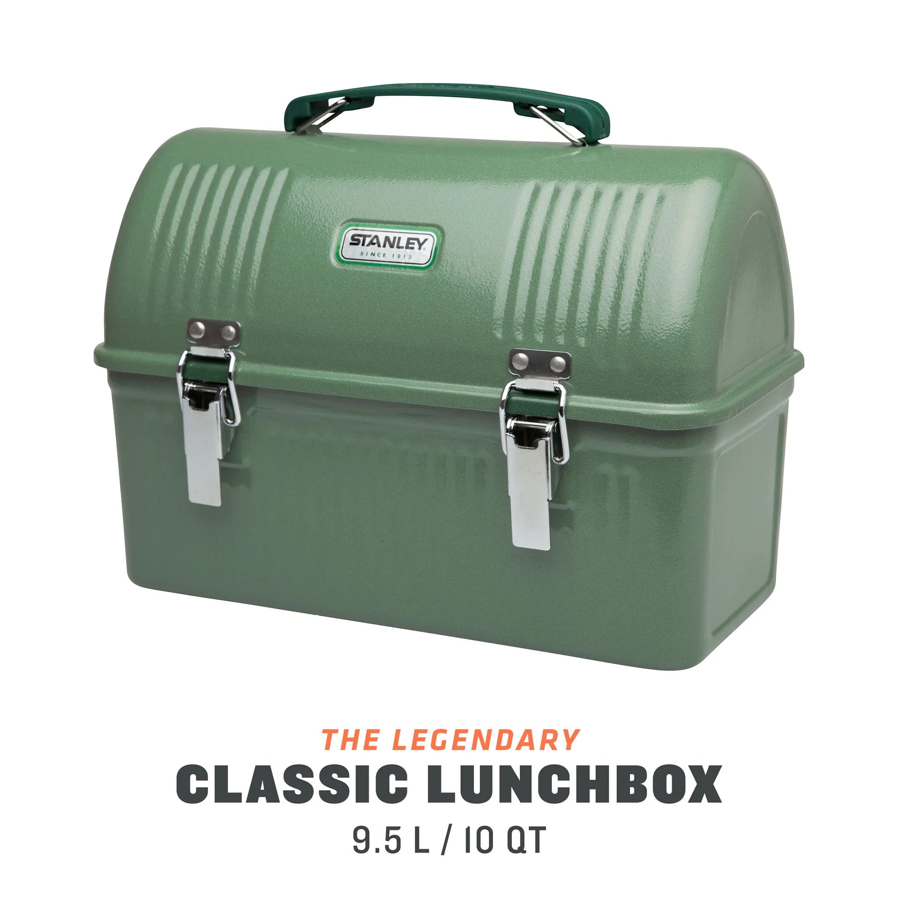 Stanley Legendary Classic Lunchbox Hammertone Green Carry Case 10QT | 9.5L