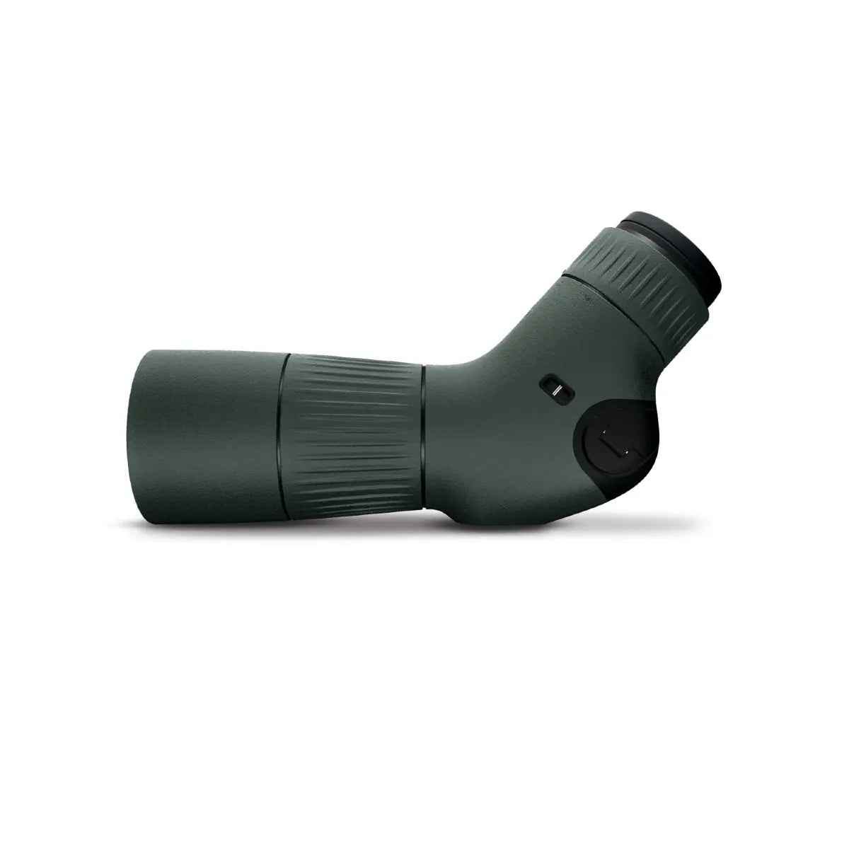 Green monocular scope on a white background