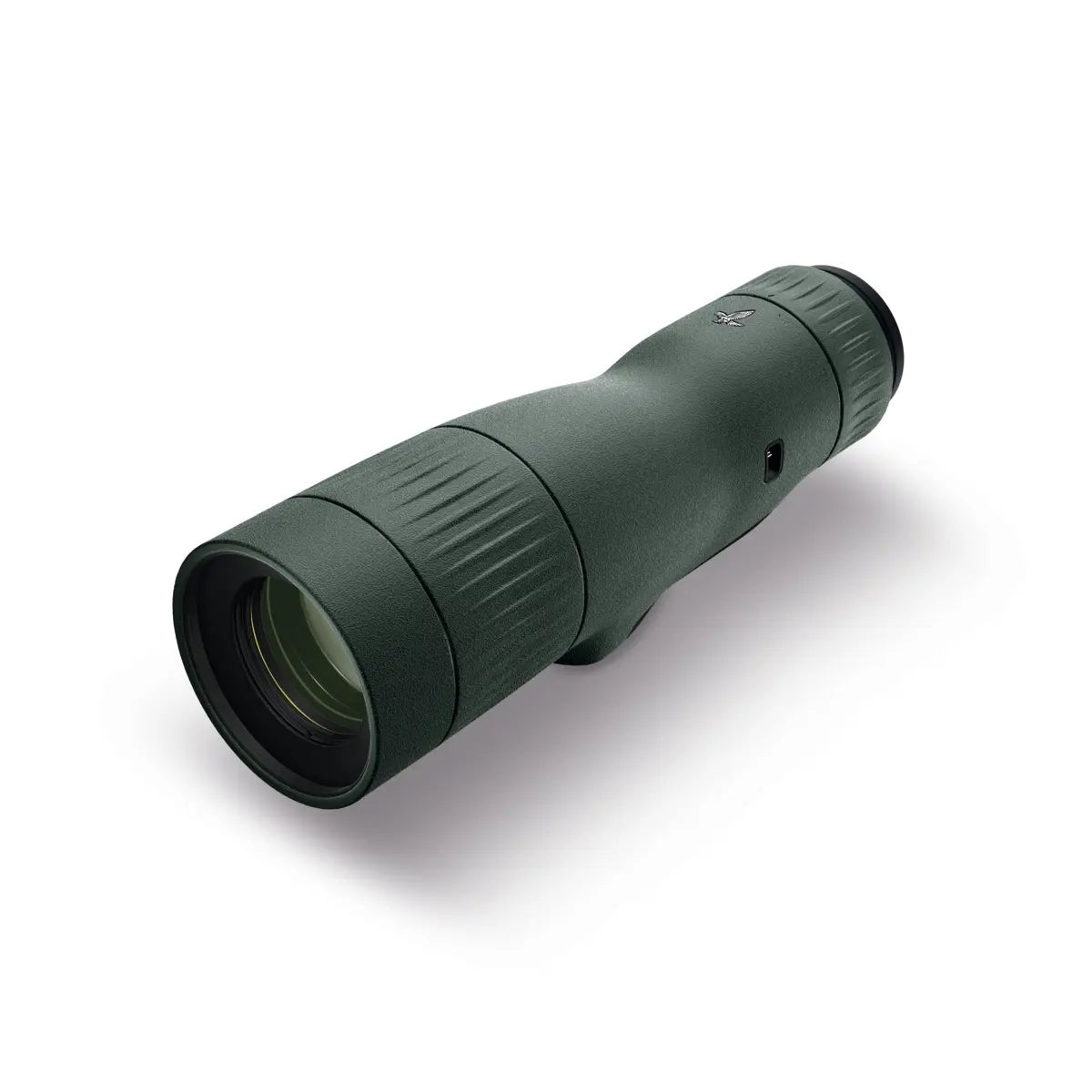 Green monocular scope on a white background