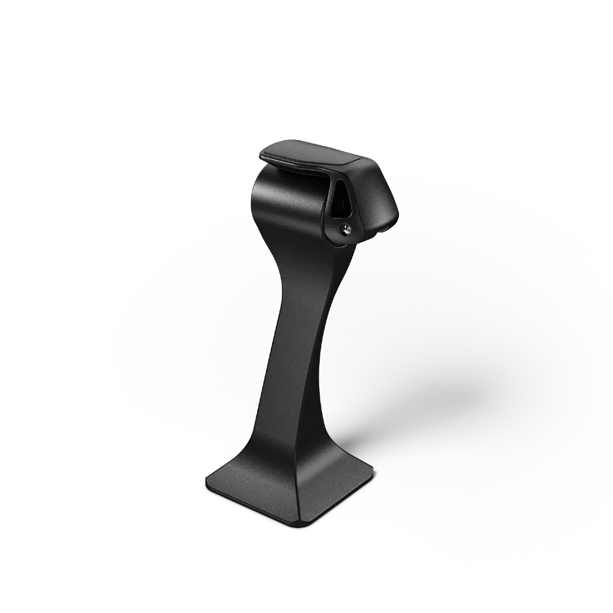 Black stand on a white background