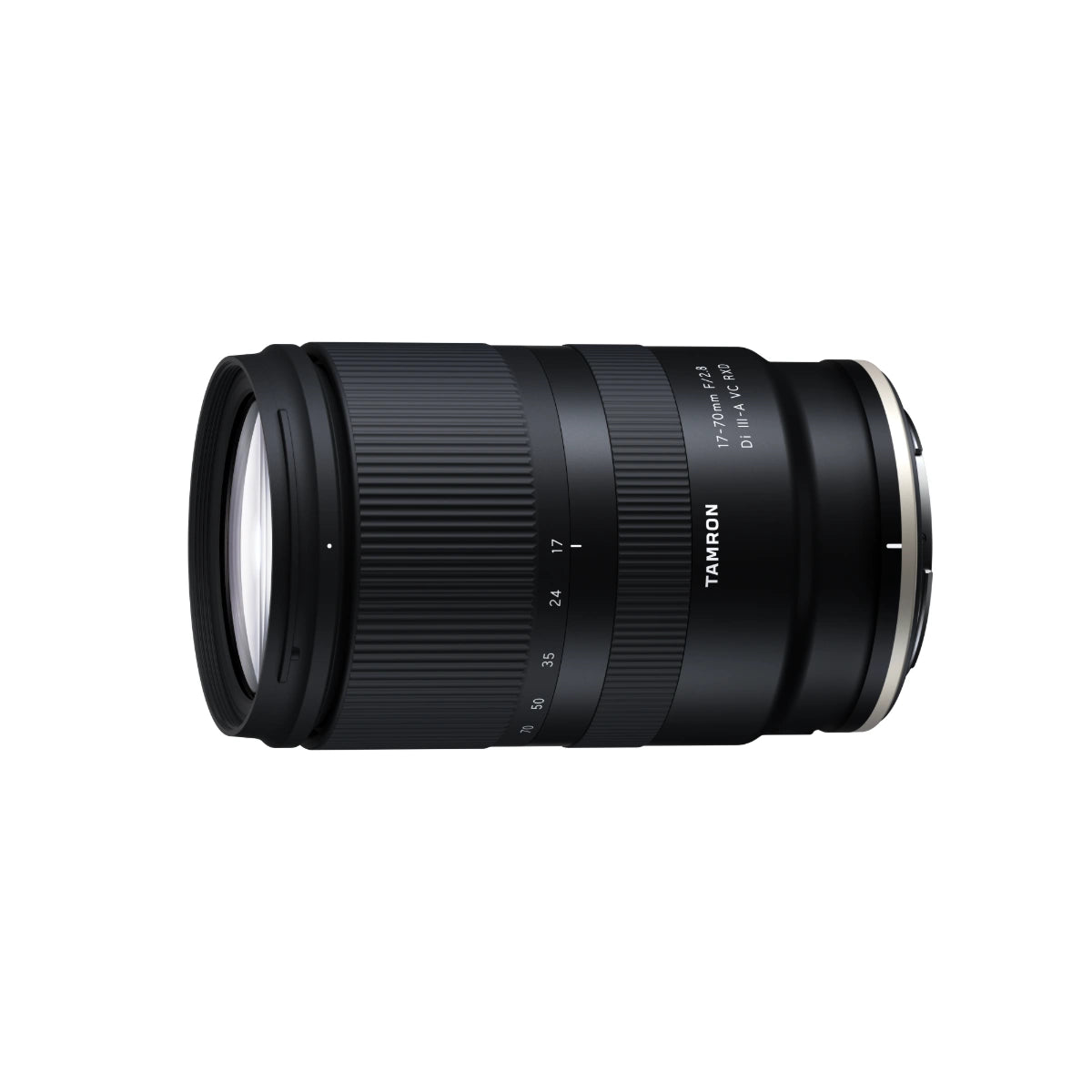 Camera lens with Tamron branding on a white background