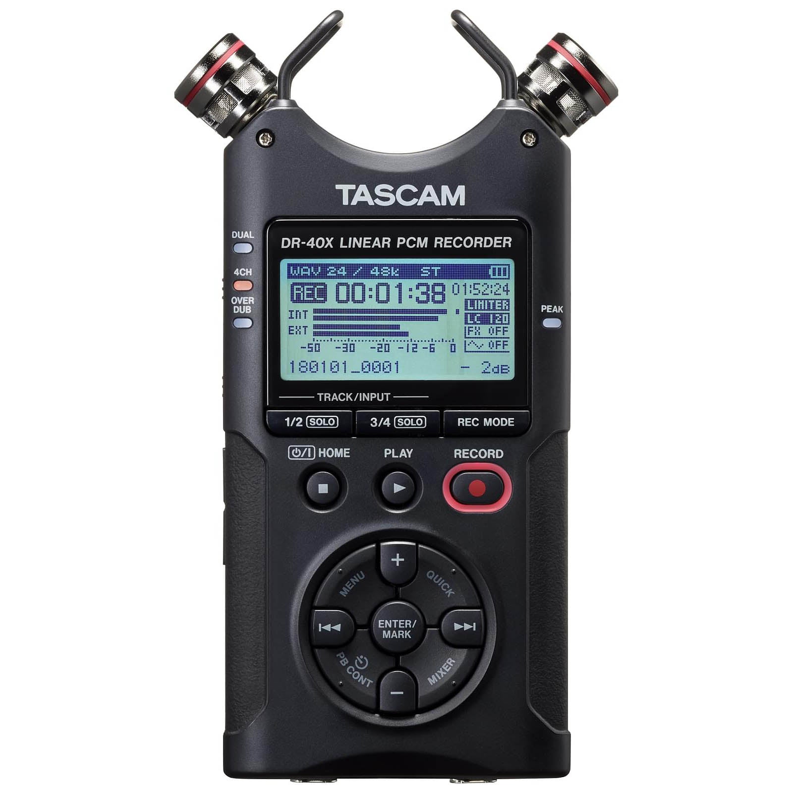 Tascam DR-40X Portable 4-Track Audio Recorder