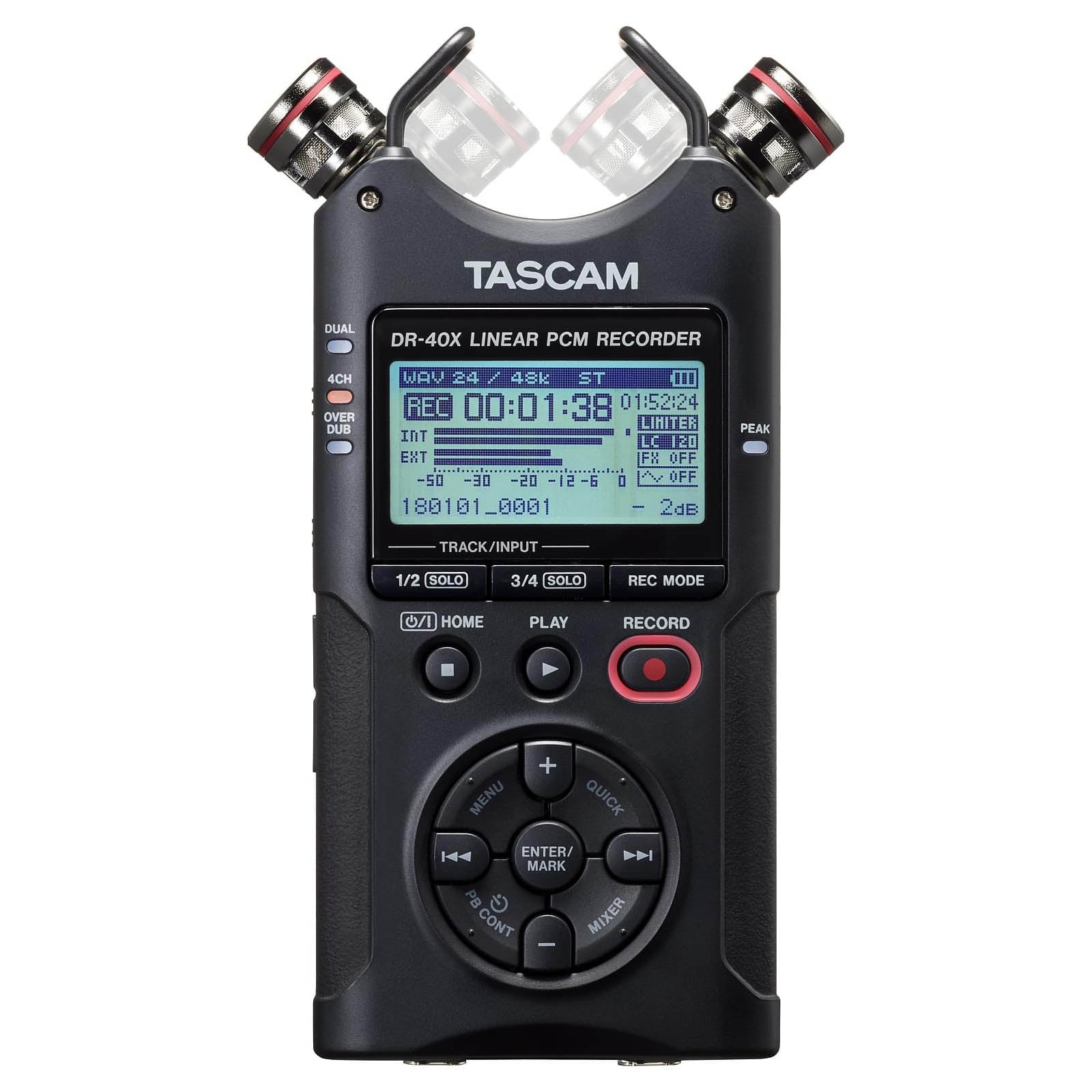 Tascam DR-40X Portable 4-Track Audio Recorder