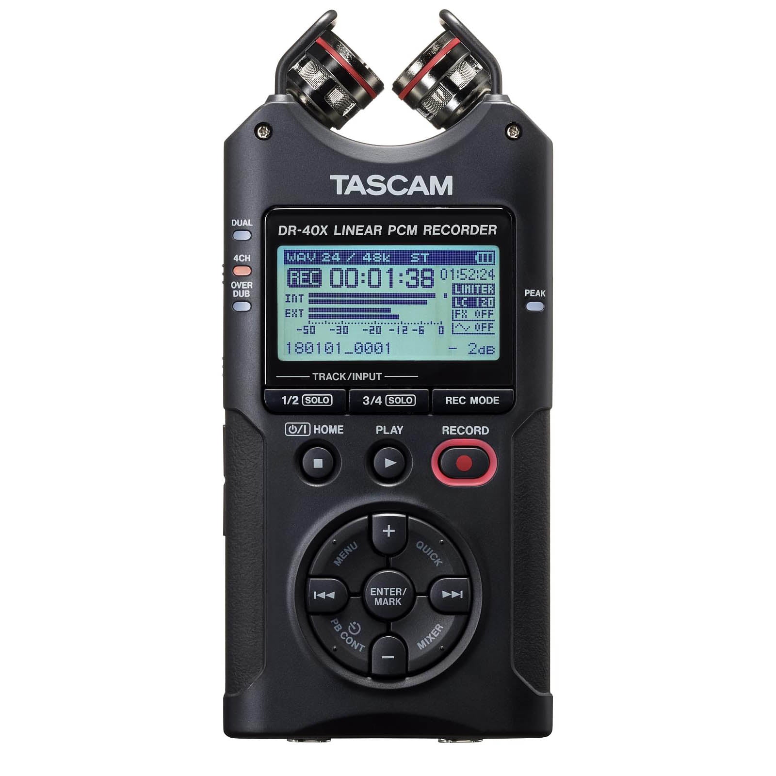 Tascam DR-40X Portable 4-Track Audio Recorder