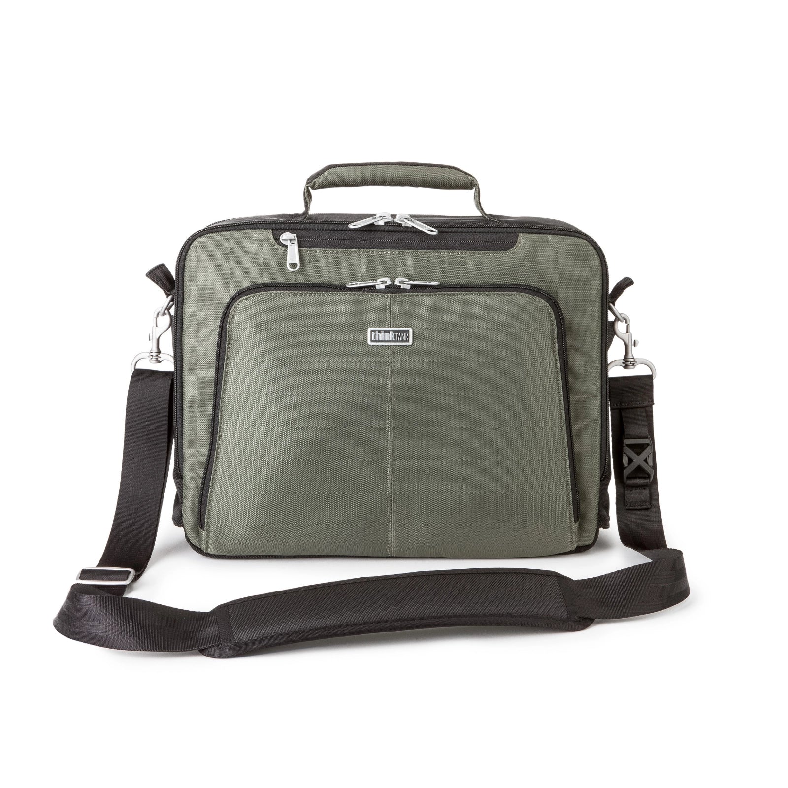 ThinkTank My 2nd Brain 13 Black Laptop Case - Mist Green  front angle