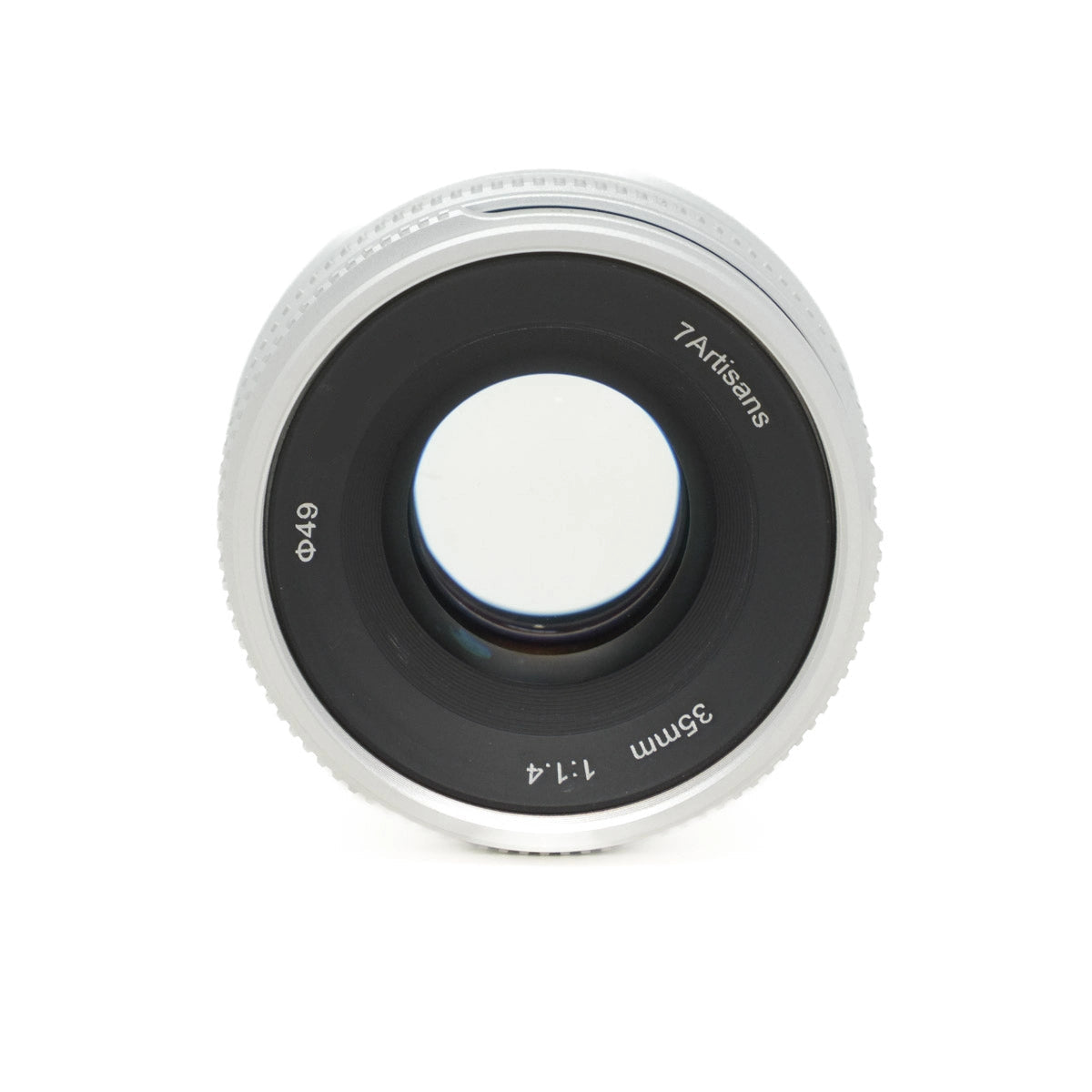 Camera lens with '7Artisans' branding on a white background
